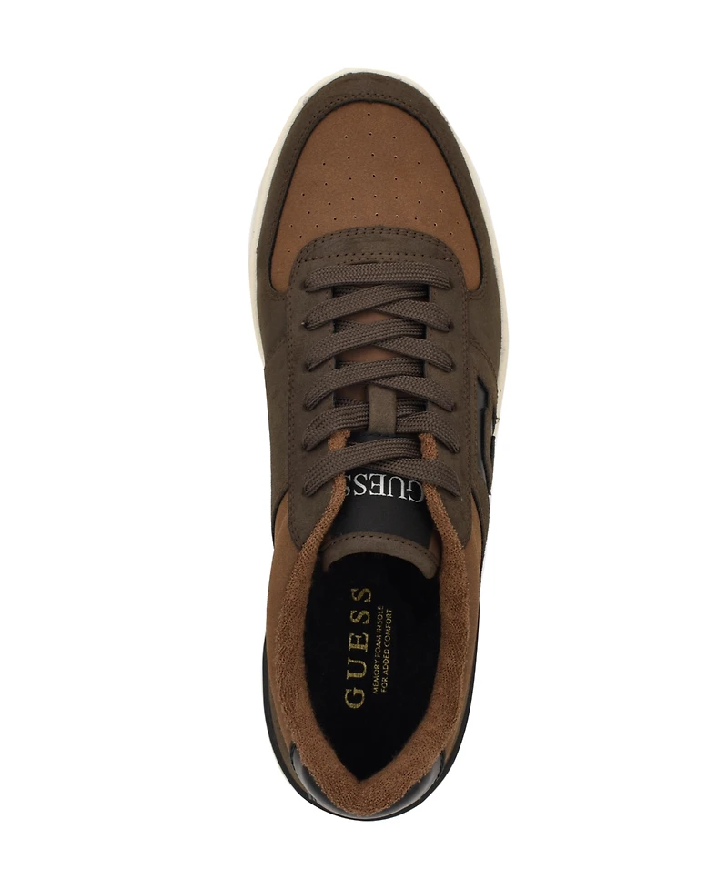 Guess Men's Nastele Branded Lace Up Casual Sneakers
