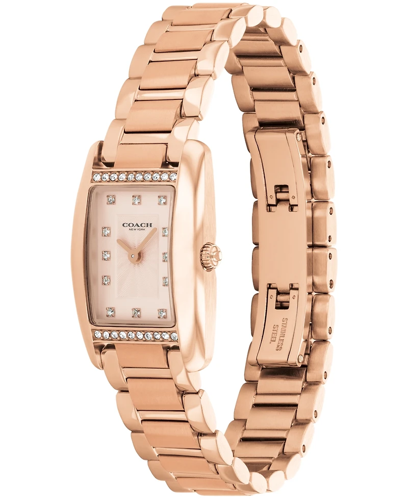Coach Women's Reese Rose Gold Tone Stainless Steel Bracelet Watch, 20mm