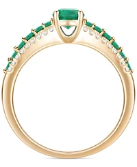 Gemstone (1-1/10 ct. t.w.) & Diamond (1/5 t.w) Oval Ring 14k Gold