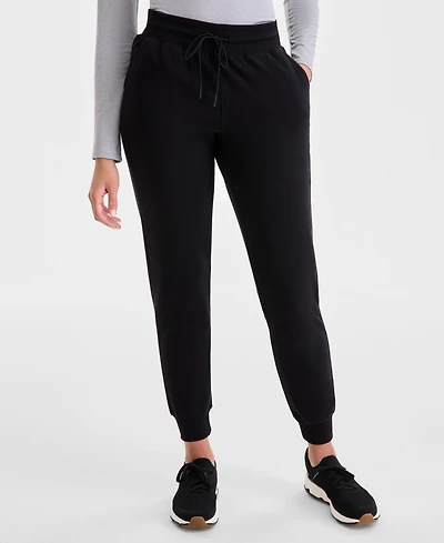 Id Ideology Women's Relaxed High-Rise Fleece Joggers, Macy's Exclusive