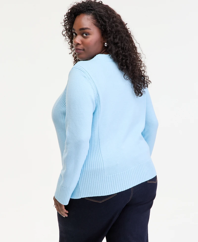 On 34th Trendy Plus High-Neck Sweater, Macy's Exclusive