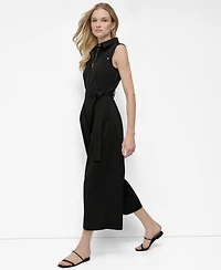 Dkny Women's Cargo Sleeveless Jumpsuit