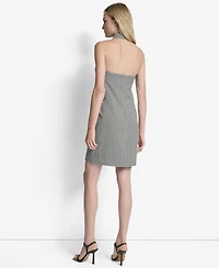 Dkny Women's Double-Breasted Short Sleeveless Dress
