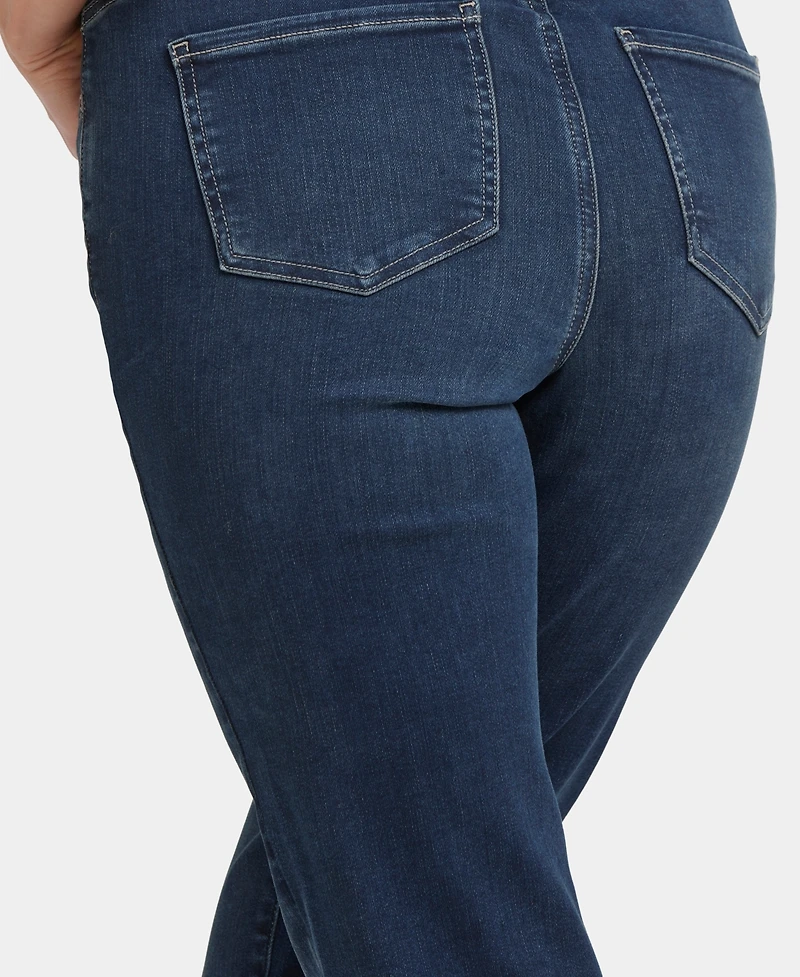 Nydj Petite Marilyn Pull On Straight Jeans