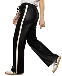 Sanctuary Women's High-Rise Coated Twill Track Pants