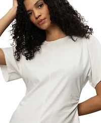 Sanctuary Women's Cotton Shirred-Waist Dolman T-Shirt