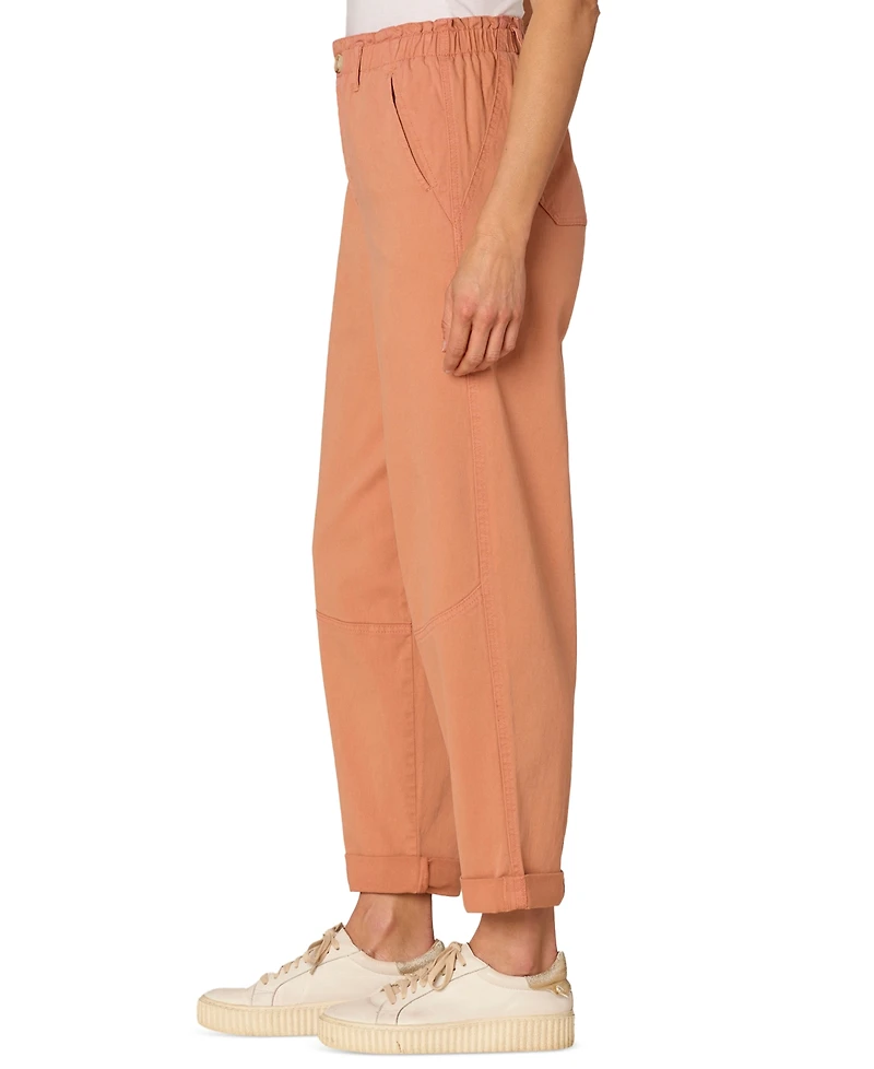 Democracy Petite Sky-Rise Cuffed Paperbag Jeans