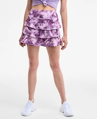 Id Ideology Women's Relaxed Smoky Dye Jersey Flounce Skort, Macy's Exclusive