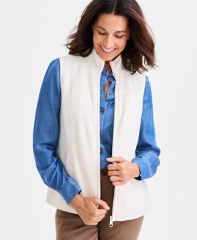 Style Co Womens Zip Front Polar Fleece Vest Created For Macys