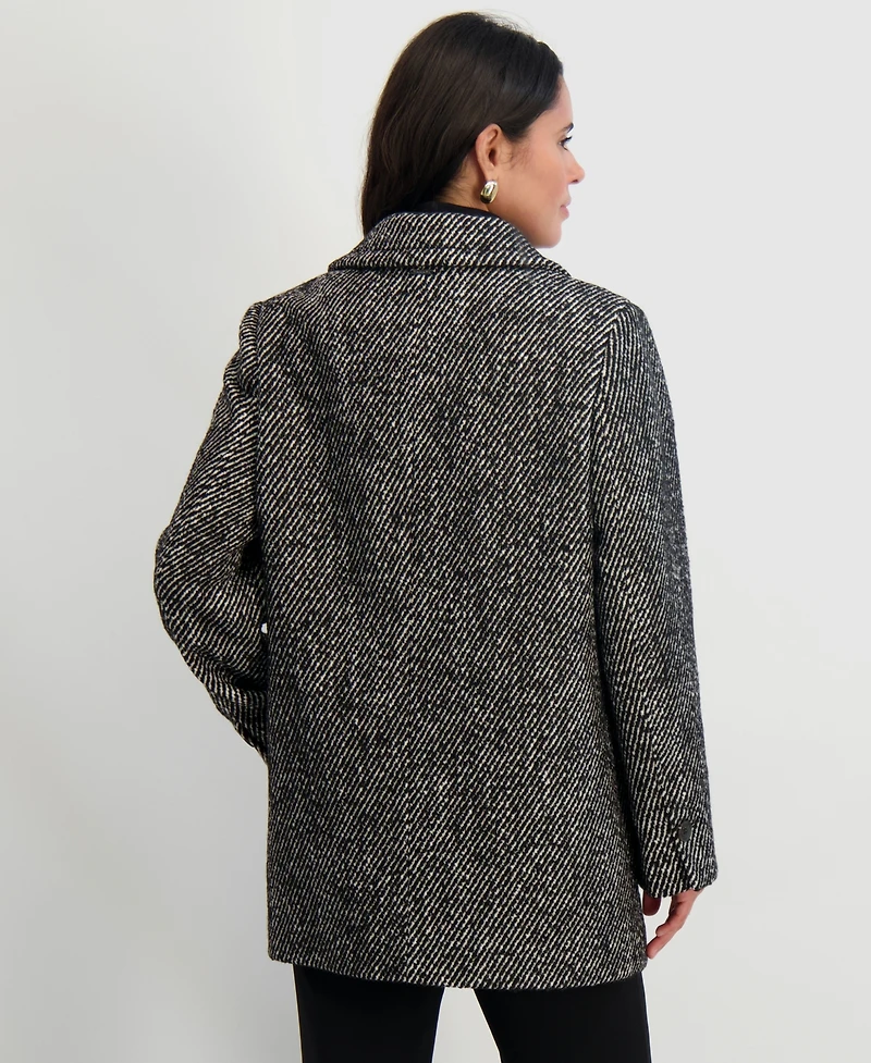 Tahari Women's Notched-Collar Button-Front Coat