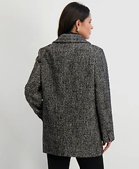 Tahari Women's Notched-Collar Button-Front Coat