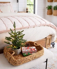 Nearly Natural 1.5" Pre-Lit Artificial Christmas Tree in Basket Led Lights