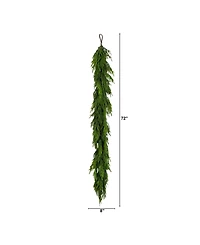 Nearly Natural 6" Artificial Touch Norfolk Island Pine Garland with Natural Look