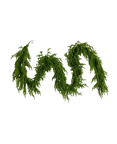 Nearly Natural 9" Pre-Lit Artificial Touch Norfolk Island Pine Garland Led Lights