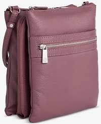 Giani Bernini Triple-Zip Pebble Leather Dasher Crossbody, Created for Macy's