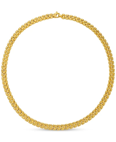 Panther Chain Link 18" Collar Necklace in 14k Gold