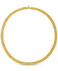 Panther Chain Link 18" Collar Necklace in 14k Gold