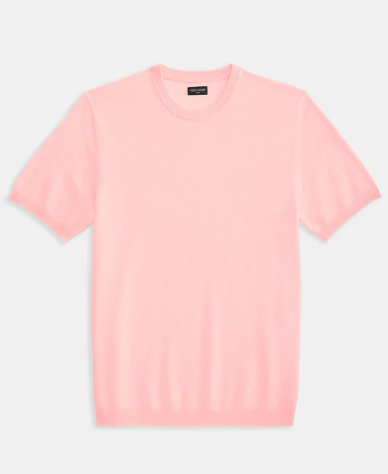 Club Room Men's Regular-Fit Textured 100% Cashmere Sweater T-Shirt, Macy's Exclusive