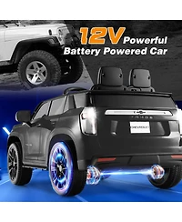 Gymax 12V Kids Ride On Car Chevrolet Tahoe Electric Truck Suv Remote w/ Light & Music