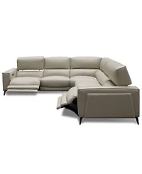 Neiwert 3-Pc. Leather Sofa Sectional with 3 Power Recliners