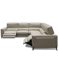 Neiwert -Pc. Leather Sofa Sectional with Power Recliners
