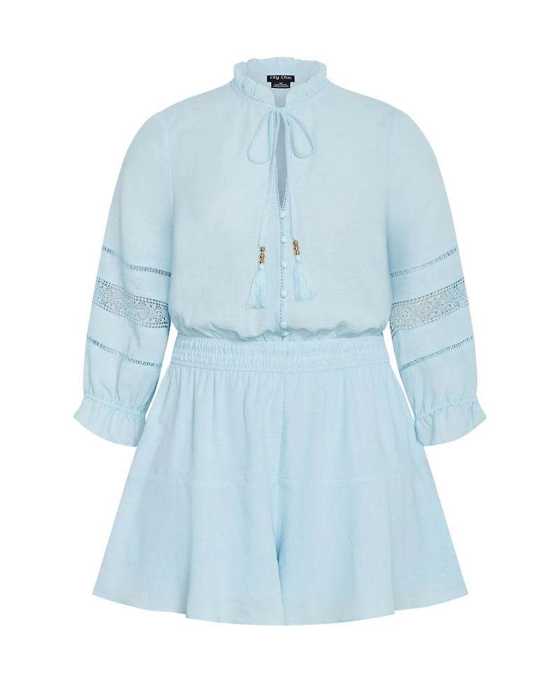 City Chic Plus Faye Playsuit