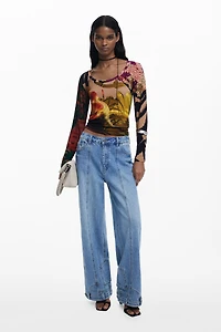 Desigual Women's T-shirt designed by Mr. Christian Lacroix