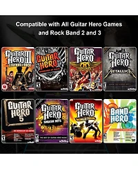 Nbcp Wireless Guitar Controller for Wii – Compatible with Guitar Hero, Clone Hero, Rock Band 2 & 3 (Excludes Rock Band 1) – Detachable D