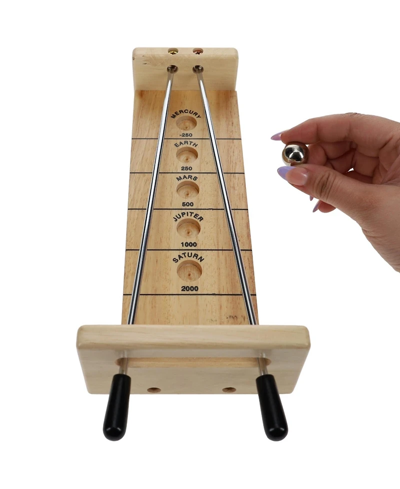 We Games Mini Shoot The Moon - a Classic 1940's Nostalgia Game - Solid Natural Wood