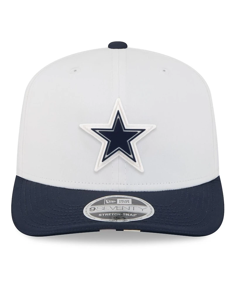 New Era Men's White/Navy Dallas Cowboys 2025 Nfl Training Camp 9SEVENTY Adjustable Hat