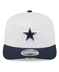 New Era Men's White/Navy Dallas Cowboys 2025 Nfl Training Camp 9SEVENTY Adjustable Hat