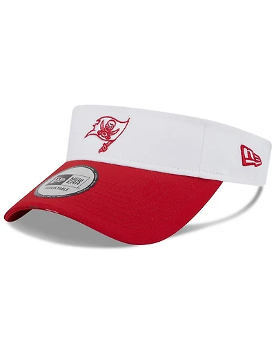 New Era Men's White/Red Tampa Bay Buccaneers 2025 Nfl Training Camp Adjustable Visor Hat