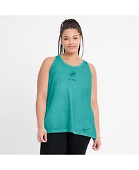 Nike Women's Aqua Miami Dolphins Glory Crisscross Performance Tank Top