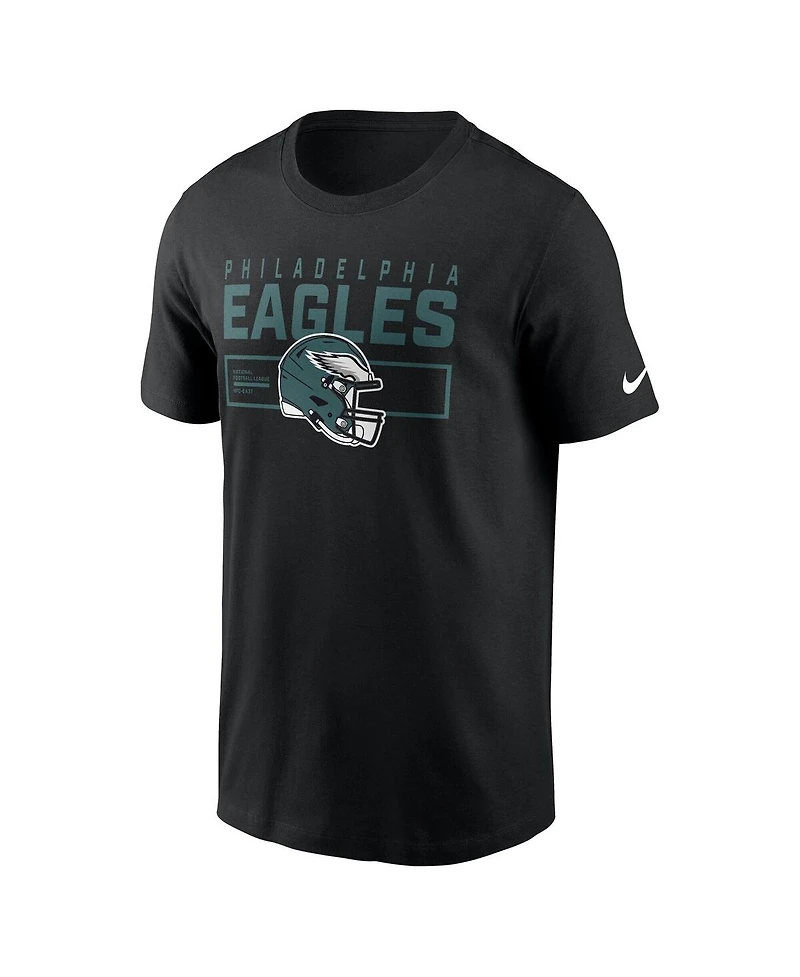 Nike Men's Black Philadelphia Eagles Primetime Helmet Essential T-Shirt