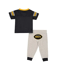 Colosseum Baby Boys and Girls 2-Piece Iowa Hawkeyes Field Time Football Jersey and Pants Set