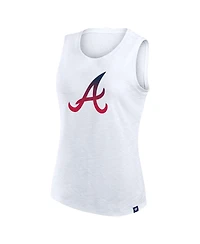 Fanatics Women's White Atlanta Braves Activate Slub Tank Top