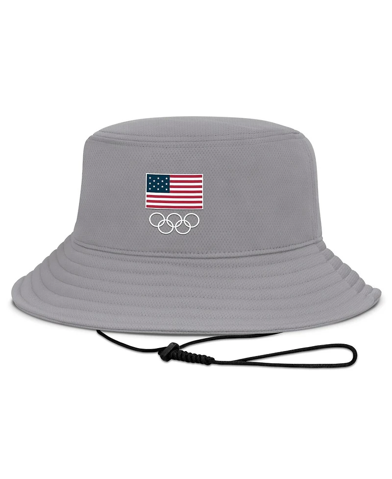 Fanatics Men's Gray Team Usa Finesse Bucket Hat