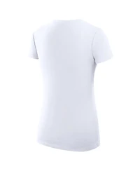 G-iii 4Her by Carl Banks Women's White Atlanta Braves City Graphic V-Neck Fitted T-Shirt