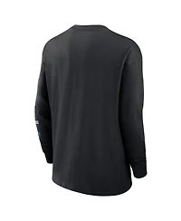 Nike Men's Black Carolina Panthers Rewind Heavy Max90 Pocket Long Sleeve T-Shirt