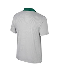 Colosseum Men's Gray Michigan State Spartans Big Tall Tuck Striped Polo Shirt