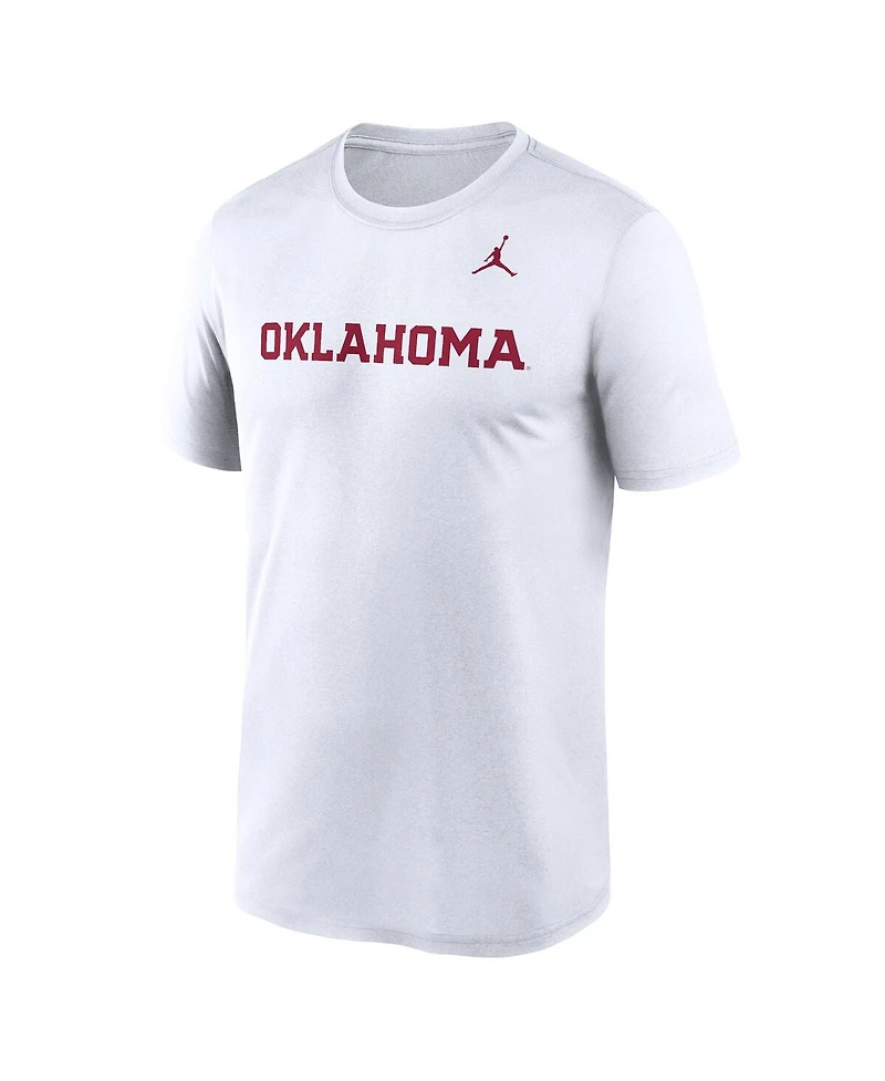 Jordan Men's White Oklahoma Sooners Primetime Legend Wordmark T-Shirt