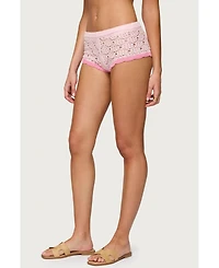 Edikted Women's Elisa Open Knit Shorts