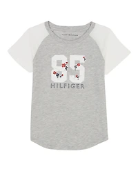 Tommy Hilfiger Big Girls Separates 85 Raglan Short Sleeve T-Shirt