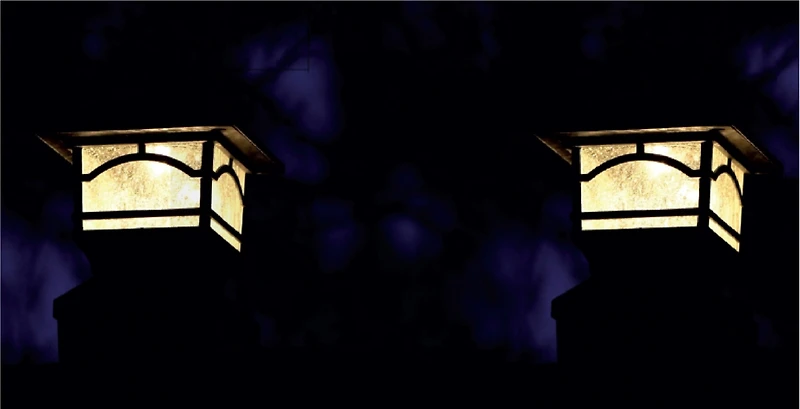 Maxsa Innovations Solar Post and Fence Cap & Deck Railing Lights - 2 Dark Bronze Mission Style