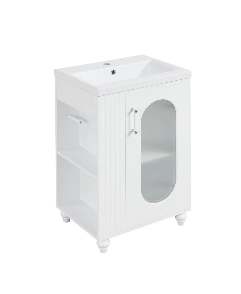 Streamdale Furniture 20" Bathroom Vanity w/ Sink & Shelf