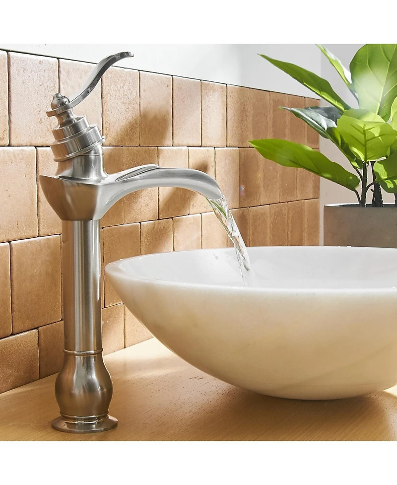 Greenspring Waterfall Single Hole Single-Handle Vessel Bathroom Faucet oil rubbed bronze