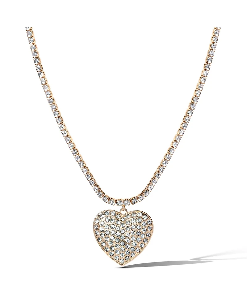 Jessica Simpson Gold-Tone Heart Pendant Link Chain Necklace