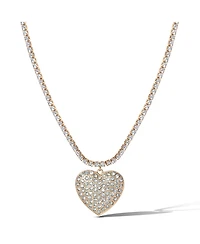 Jessica Simpson Gold-Tone Heart Pendant Link Chain Necklace