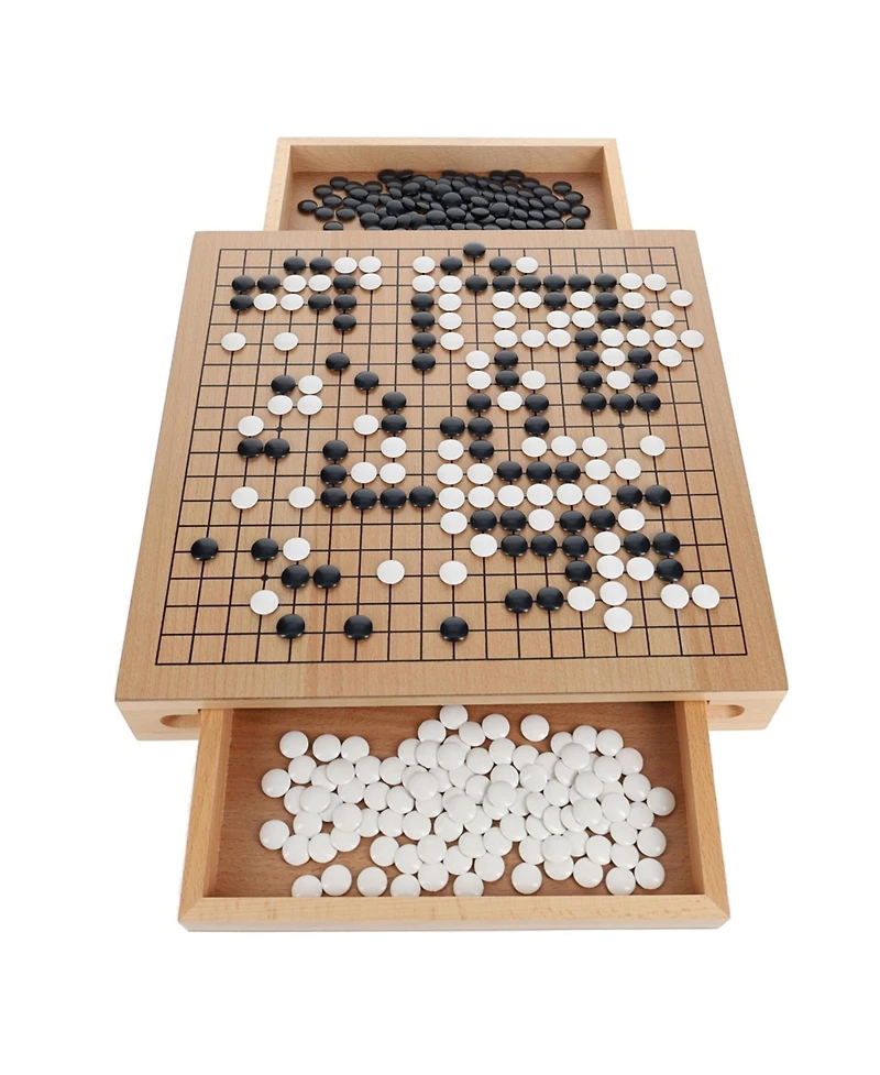 We Games Wood Go Set with Pull Out Drawers -12 in.
