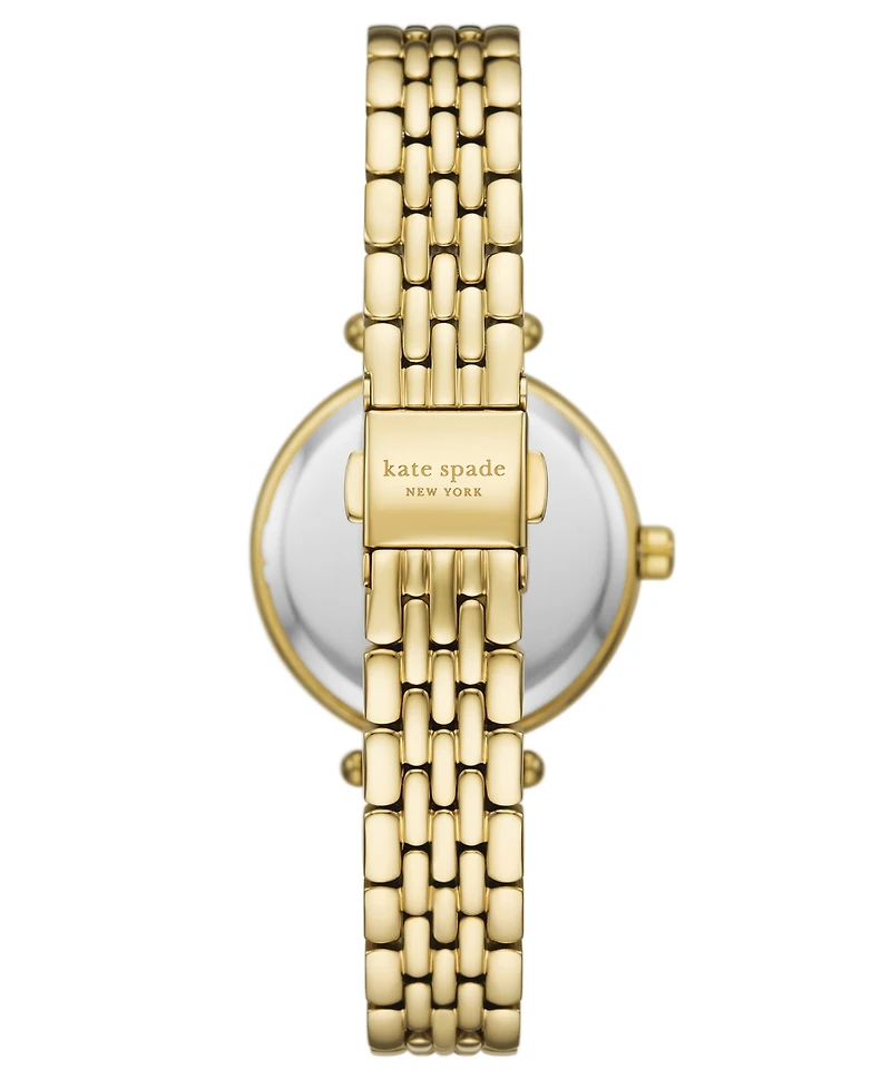 Kate Spade New York Women's Gracie Round Three-Hand Gold-Tone Stainless Steel Watch, 32mm